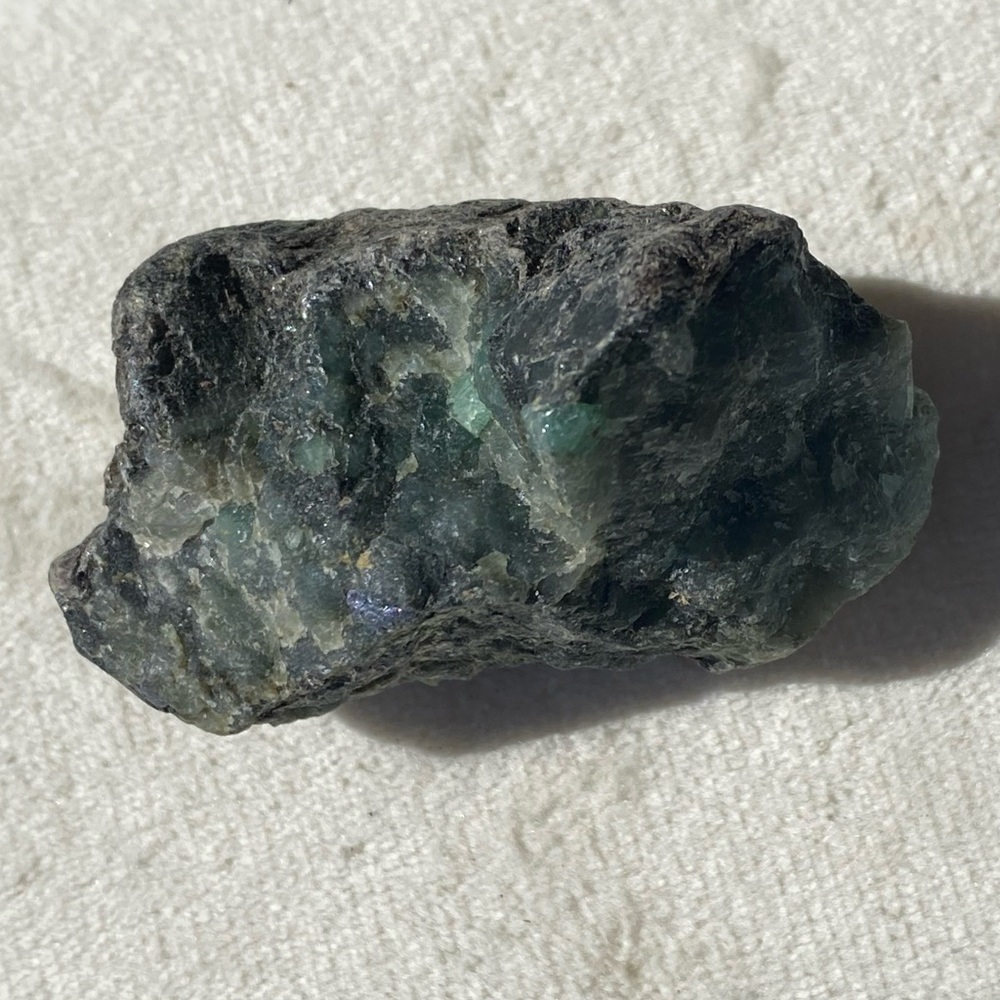 Raw natural emerald crystal